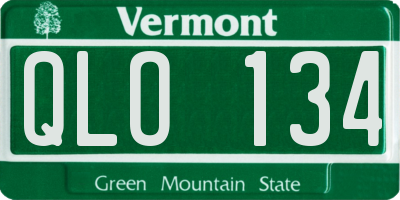 VT license plate QLO134