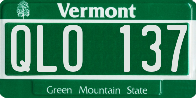 VT license plate QLO137
