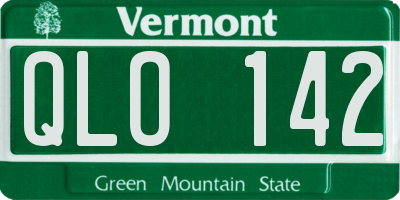 VT license plate QLO142