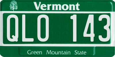 VT license plate QLO143
