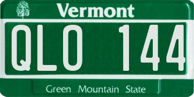 VT license plate QLO144