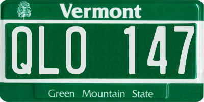 VT license plate QLO147