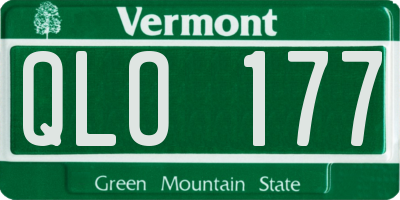 VT license plate QLO177