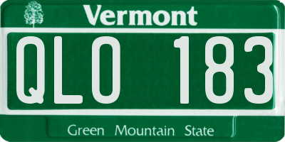 VT license plate QLO183