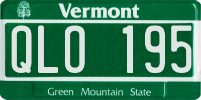 VT license plate QLO195