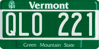 VT license plate QLO221