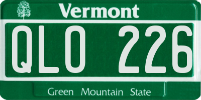 VT license plate QLO226