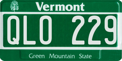 VT license plate QLO229