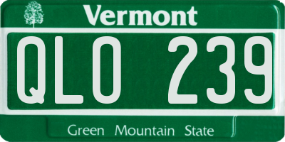 VT license plate QLO239