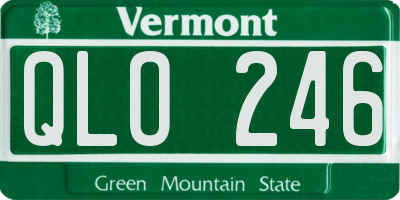 VT license plate QLO246