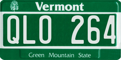 VT license plate QLO264