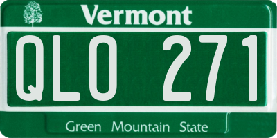 VT license plate QLO271