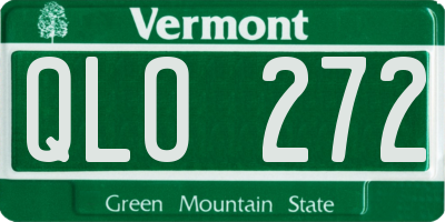 VT license plate QLO272