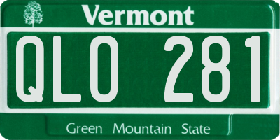 VT license plate QLO281