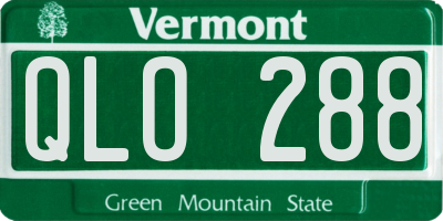 VT license plate QLO288