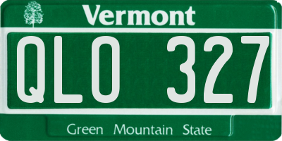 VT license plate QLO327