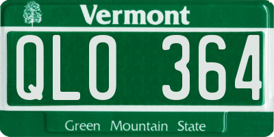 VT license plate QLO364