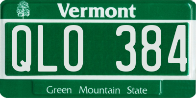 VT license plate QLO384