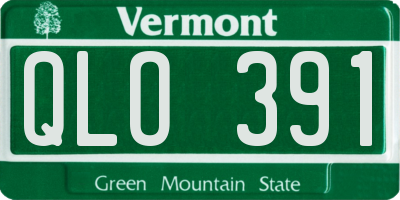 VT license plate QLO391