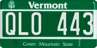 VT license plate QLO443