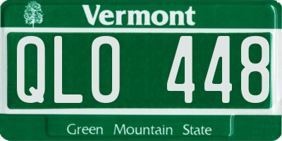 VT license plate QLO448