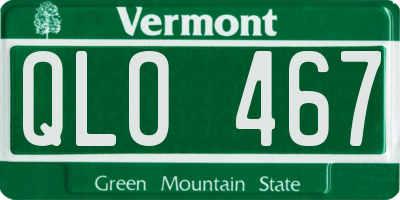 VT license plate QLO467