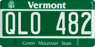 VT license plate QLO482