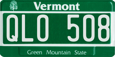 VT license plate QLO508