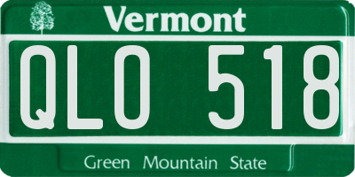 VT license plate QLO518