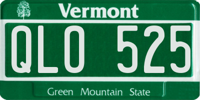 VT license plate QLO525
