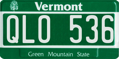 VT license plate QLO536