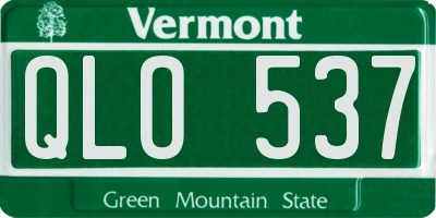 VT license plate QLO537