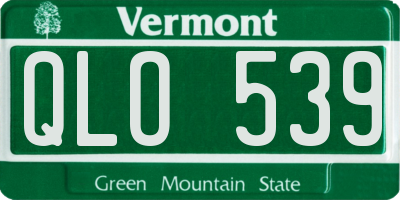 VT license plate QLO539