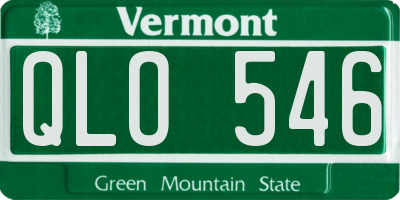 VT license plate QLO546