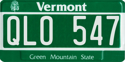 VT license plate QLO547