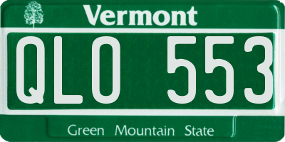 VT license plate QLO553