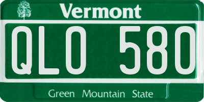VT license plate QLO580