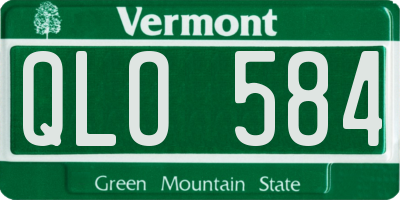 VT license plate QLO584