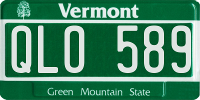 VT license plate QLO589