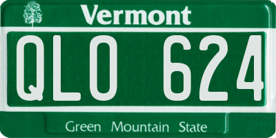 VT license plate QLO624