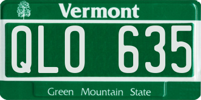 VT license plate QLO635