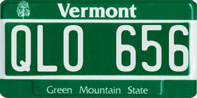 VT license plate QLO656
