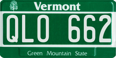 VT license plate QLO662