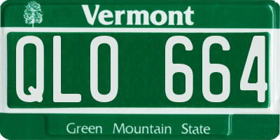 VT license plate QLO664