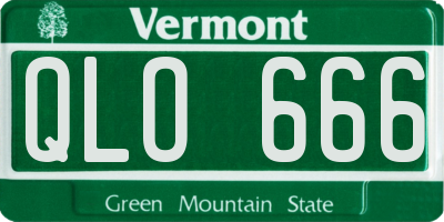 VT license plate QLO666