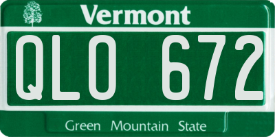 VT license plate QLO672