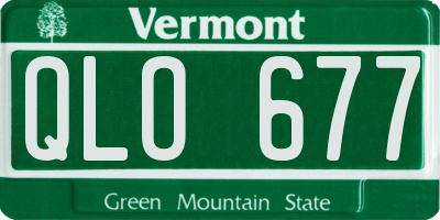 VT license plate QLO677