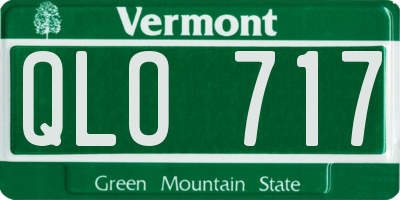 VT license plate QLO717