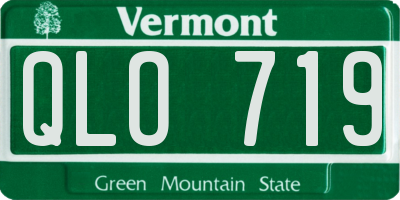 VT license plate QLO719