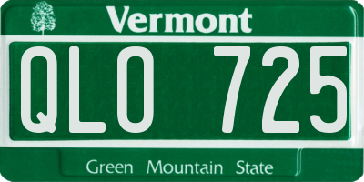 VT license plate QLO725